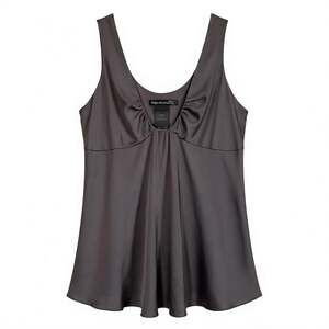 Paige Dark Gray Silk Tank Top Size Large Y2K